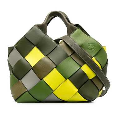 Loewe Woven basket bag leather crossbody bag