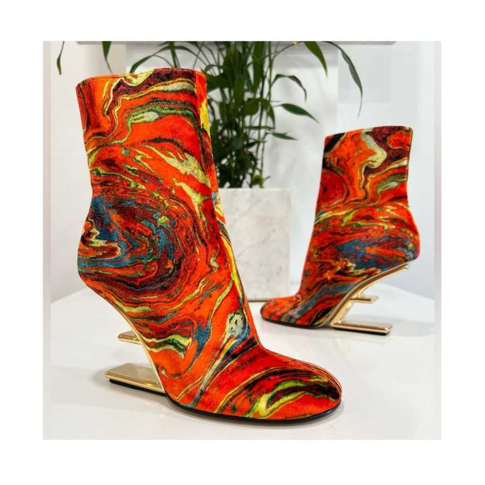 Fendi Velvet boots - image 4