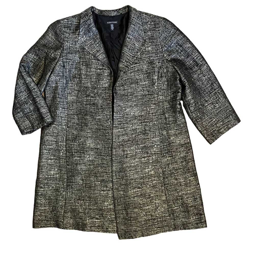 Eileen Fisher $448 Eileen Fisher L Metallic Jacqu… - image 2