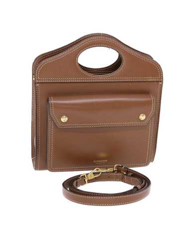 Burberry Topstitch Leather 2way Hand Bag