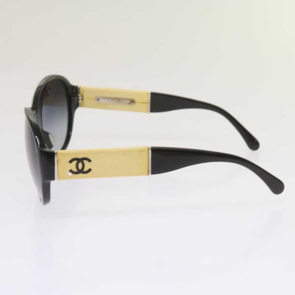 Chanel CHANEL Sunglasses Plastic Black White CC A… - image 5
