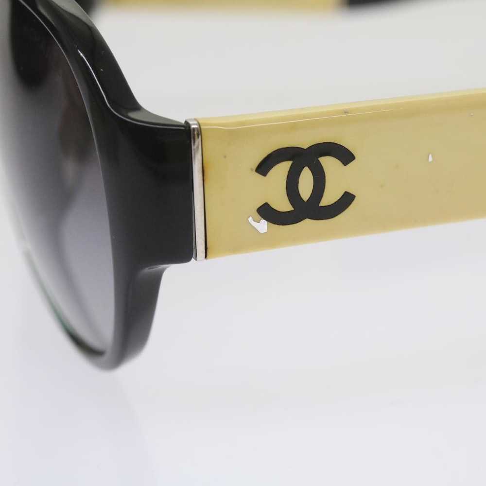 Chanel CHANEL Sunglasses Plastic Black White CC A… - image 6