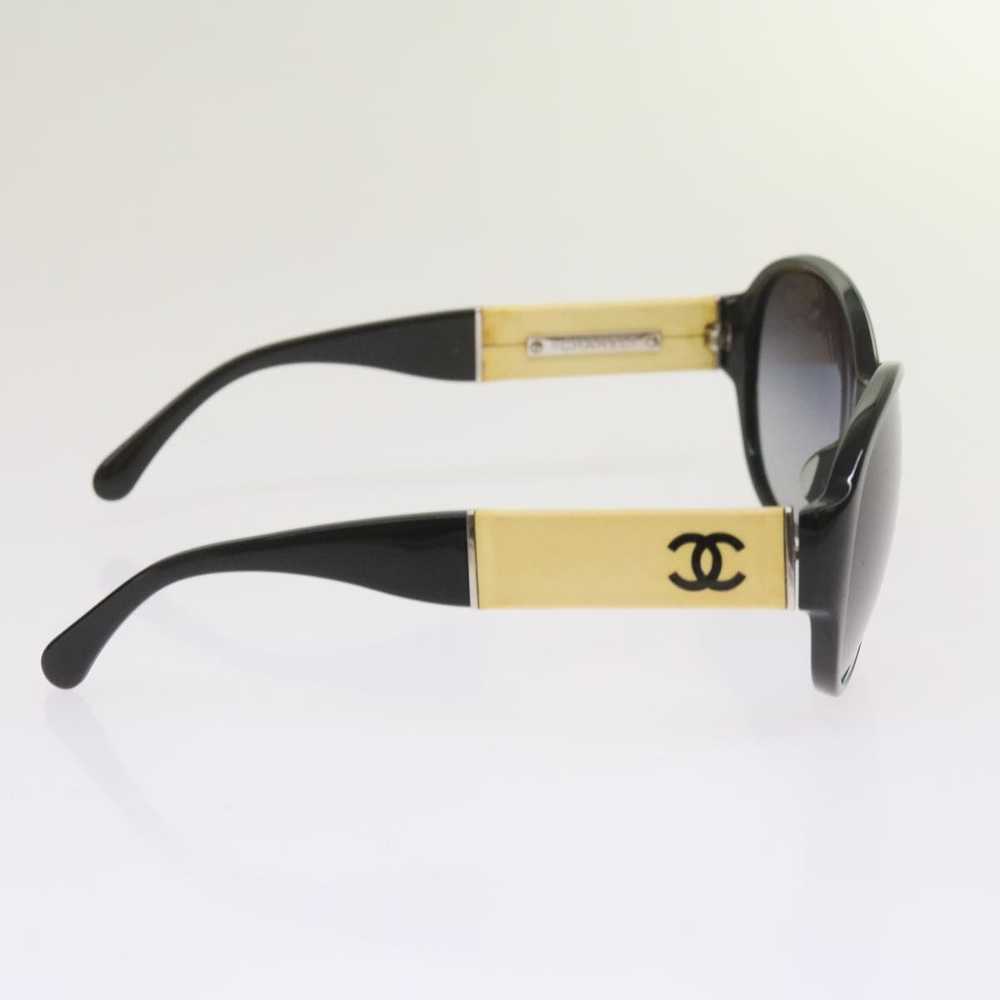 Chanel CHANEL Sunglasses Plastic Black White CC A… - image 7