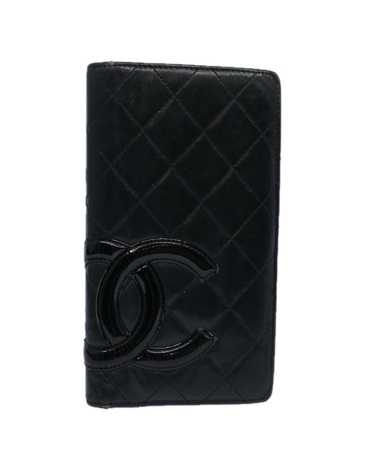 Chanel Black Leather Long Wallet with CC Logo by … - image 1