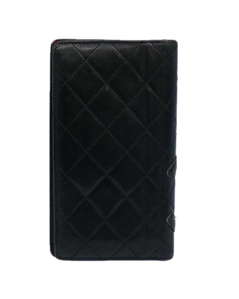 Chanel Black Leather Long Wallet with CC Logo by … - image 2