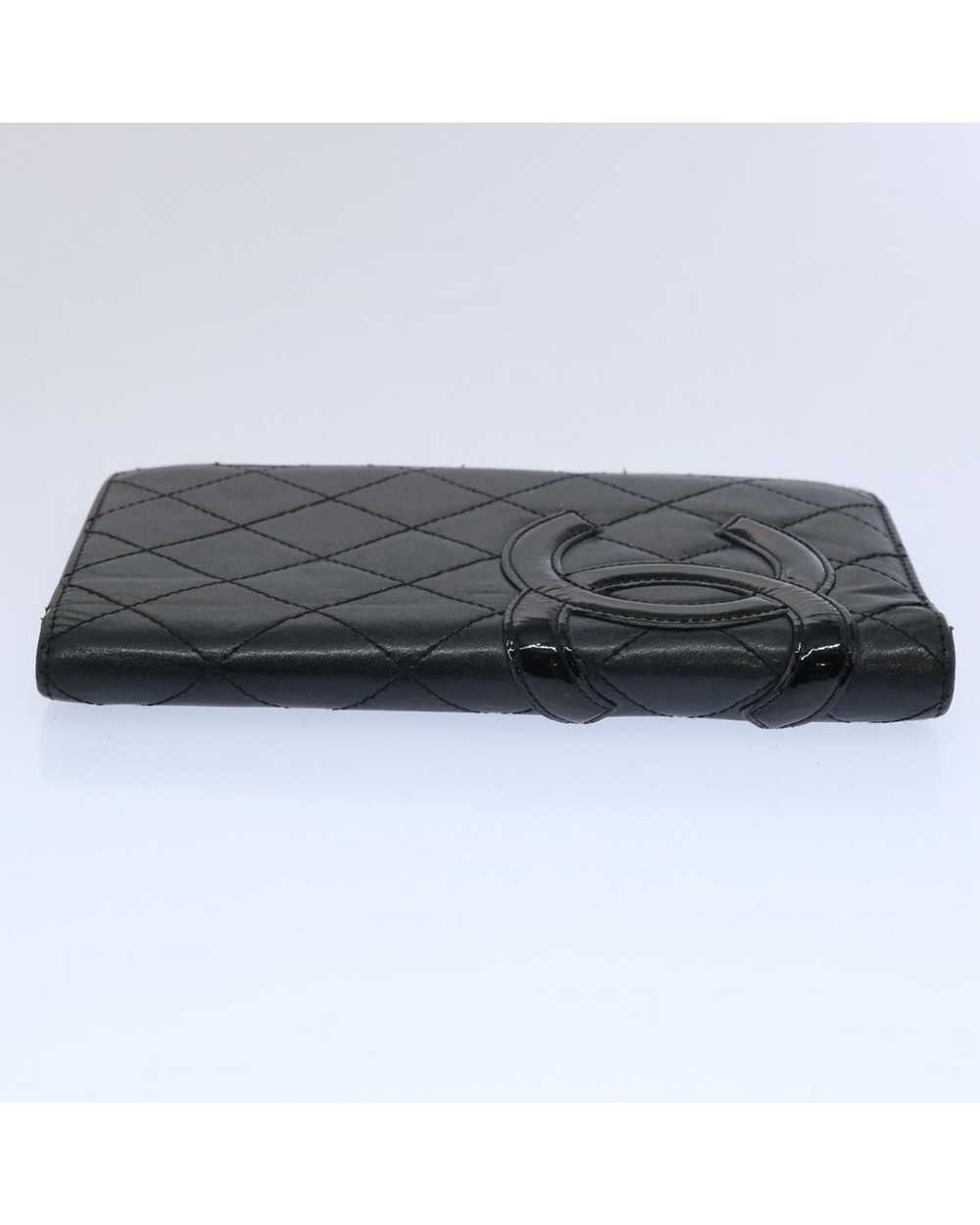 Chanel Black Leather Long Wallet with CC Logo by … - image 3