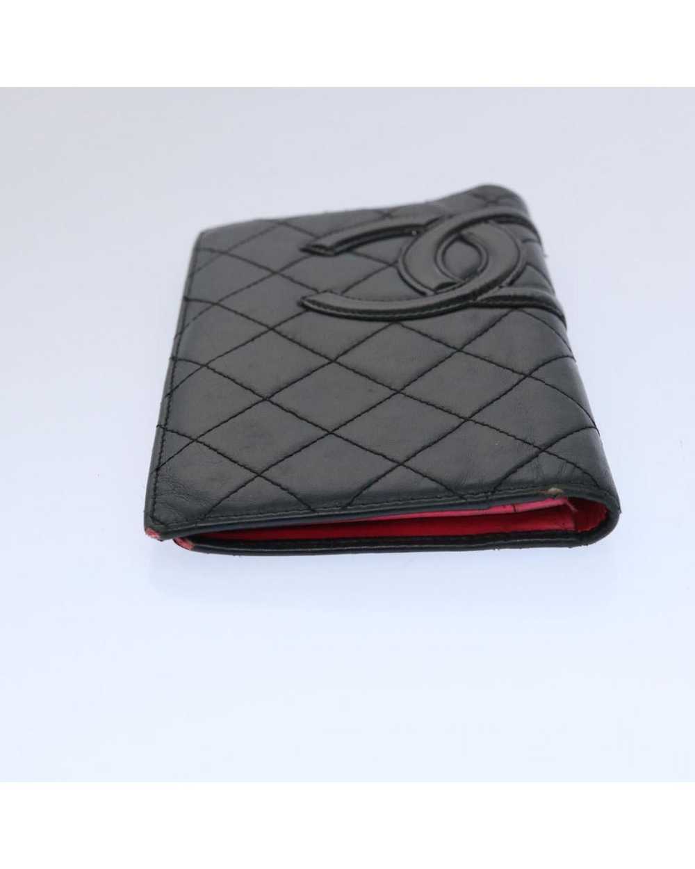 Chanel Black Leather Long Wallet with CC Logo by … - image 5