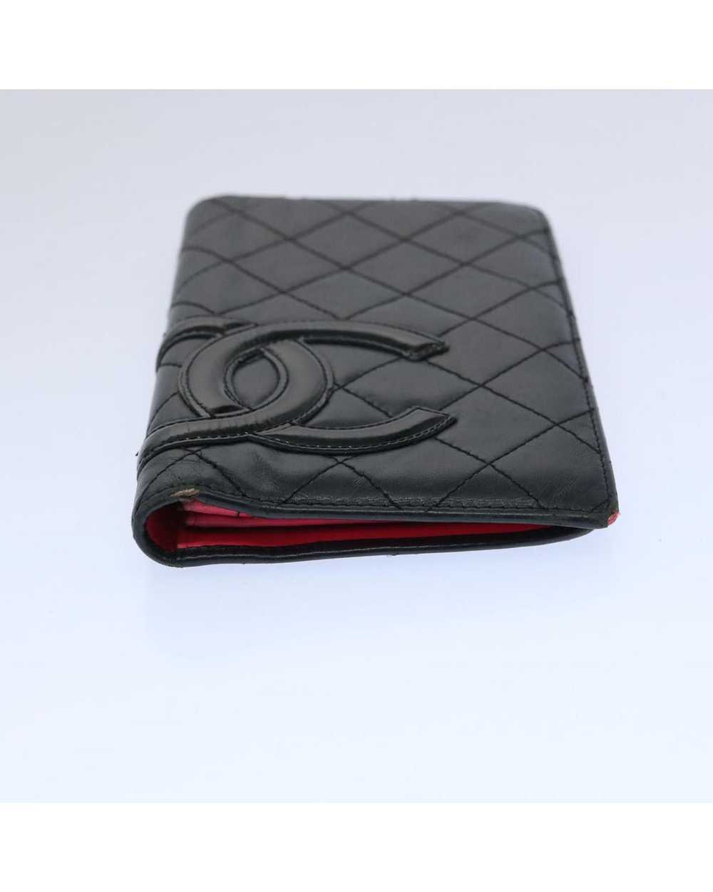 Chanel Black Leather Long Wallet with CC Logo by … - image 6