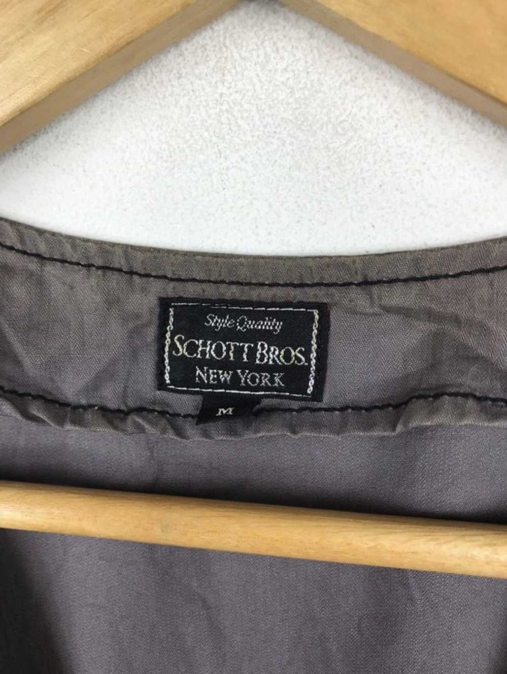 Schott × Vintage 90s Schott Bros ride vest jacket - image 4