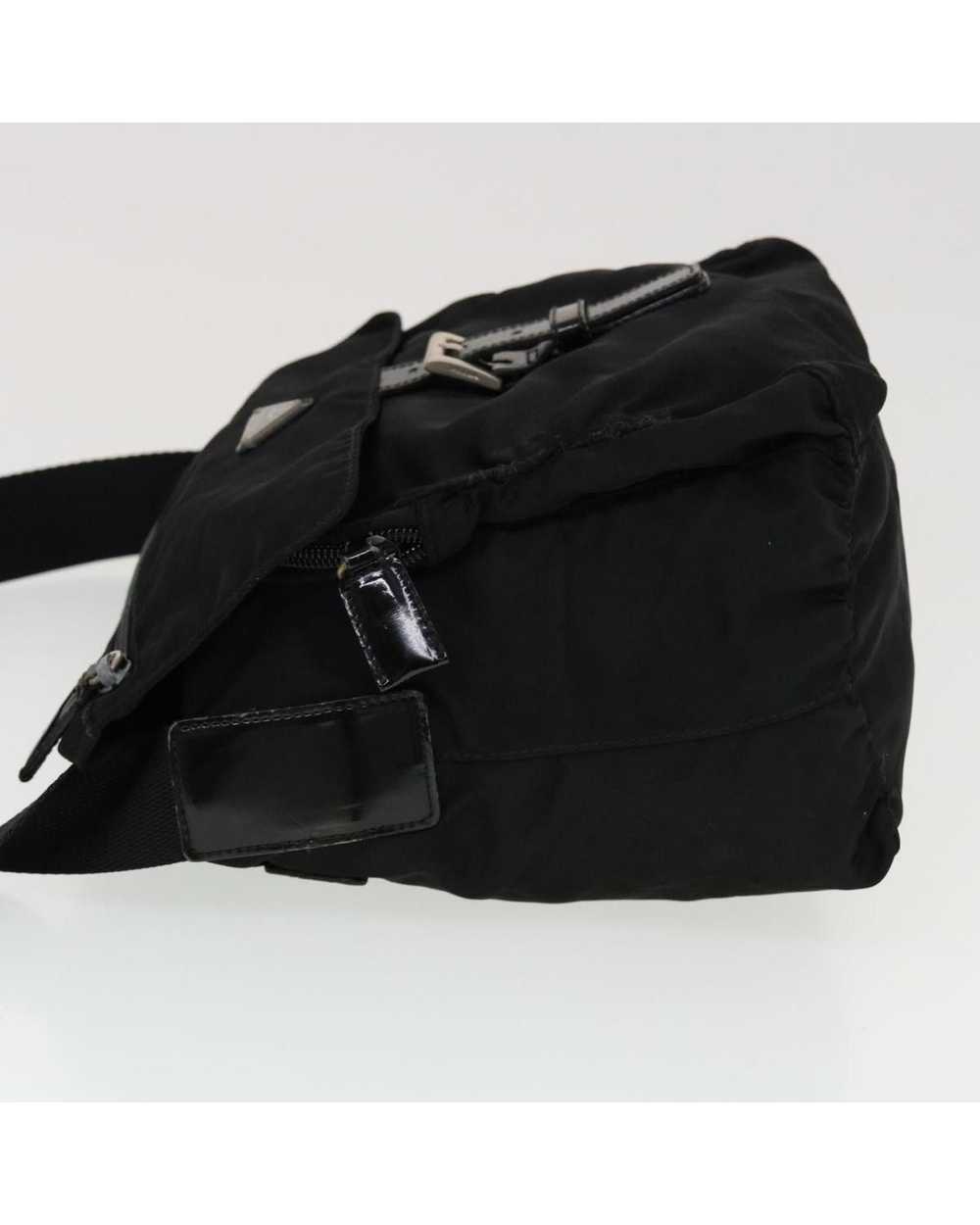 Prada Black Nylon Shoulder Bag with Scratched Met… - image 4