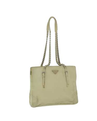 Prada Cream Nylon Tote Bag with Accessories - Rank
