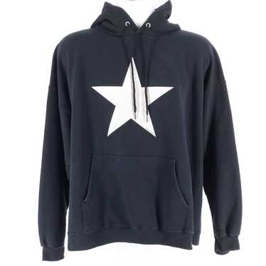 Hanes Y2K white star hoodie 2000s vintage