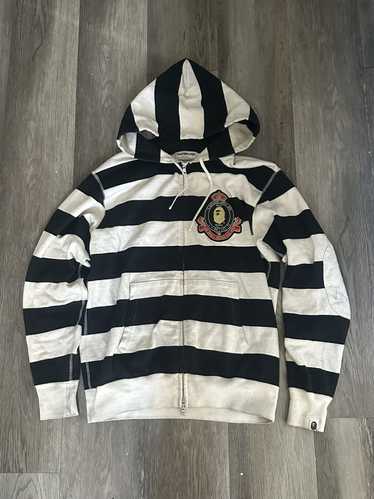 Bape Striped Crest Hoodie