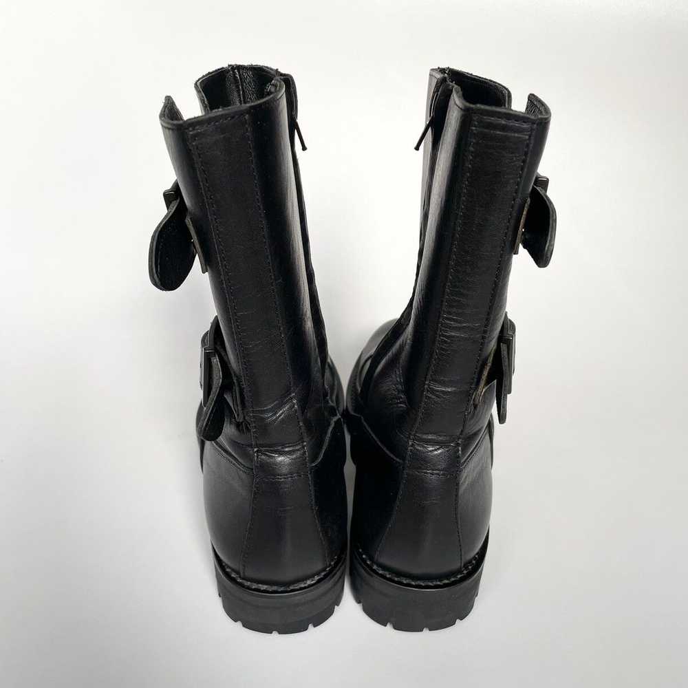 Yohji Yamamoto A/W 11 Black Leather Biker Boots - image 11