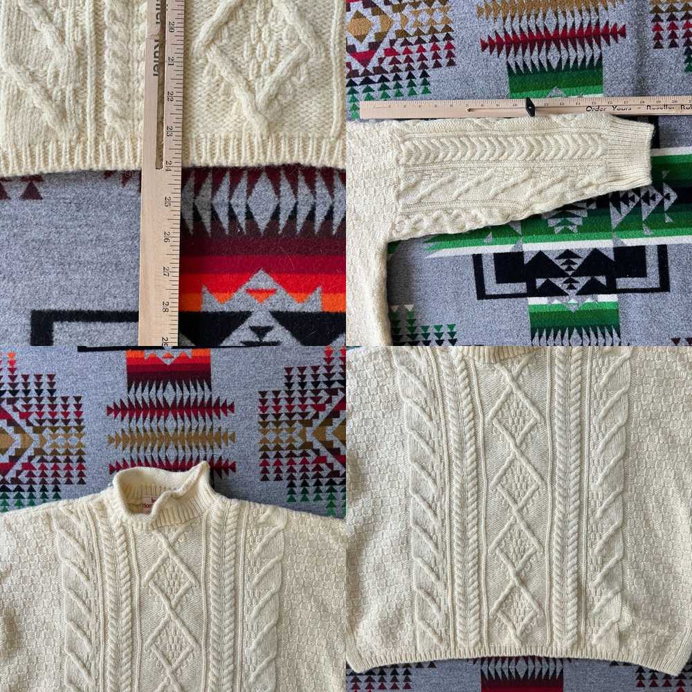 Vintage Irish Homecraft Sweater Adult XL Cable Kn… - image 4