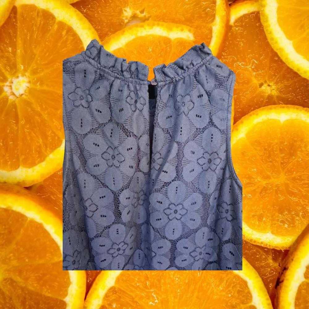 Other Paper Crane Lace Floral Blue‎ Sleeveless Dr… - image 8