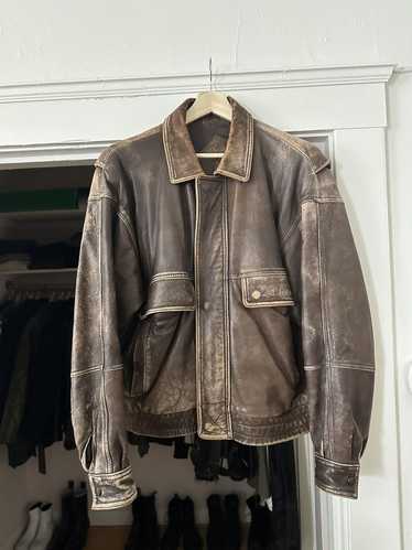 Leather Jacket × Vintage Vintage Leather Jacket