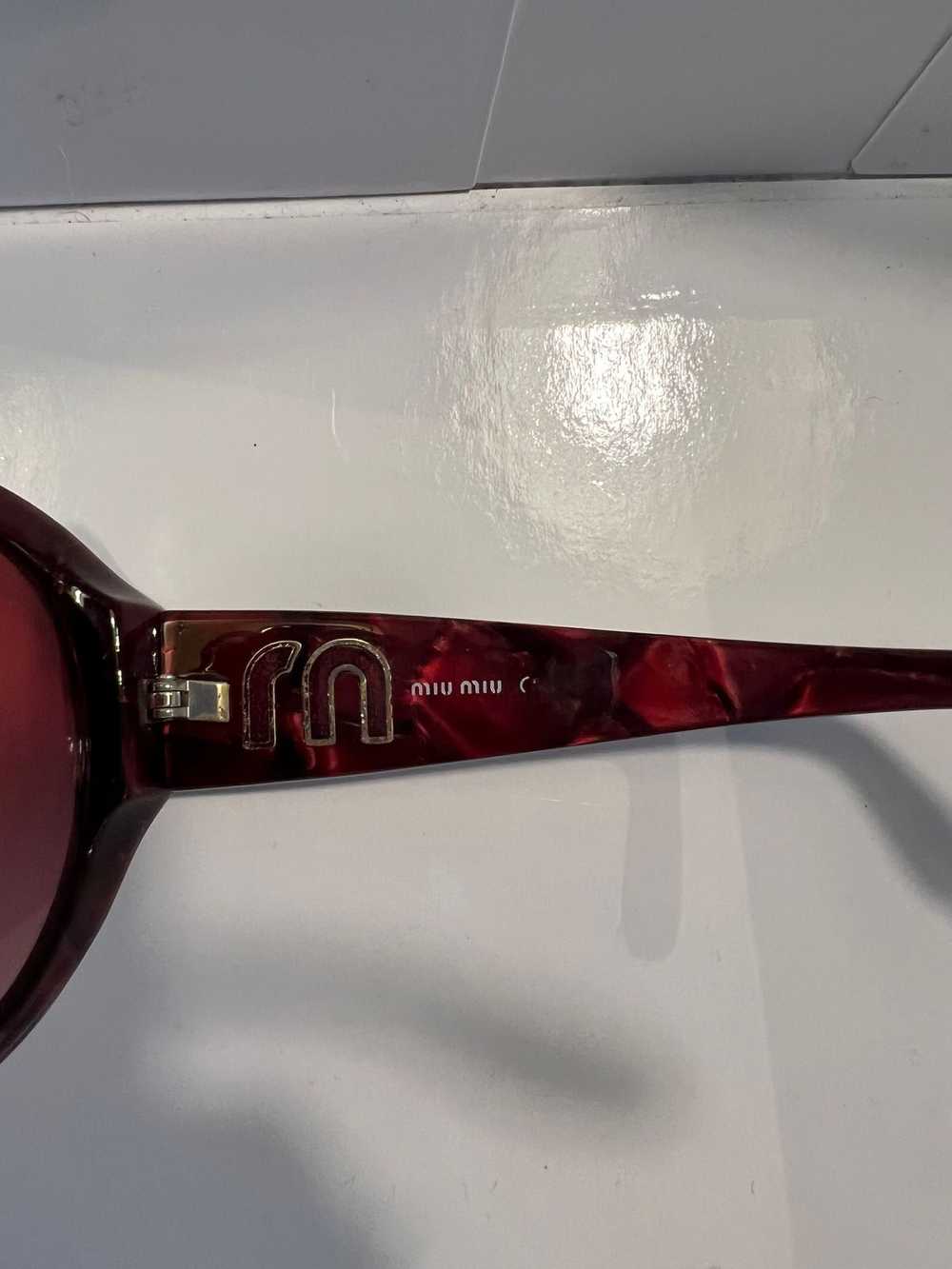 Miu Miu Miu Miu Burgundy Butterfly Sunglasses - image 2