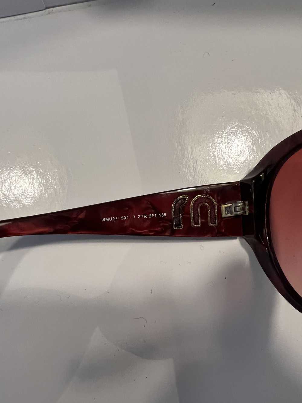 Miu Miu Miu Miu Burgundy Butterfly Sunglasses - image 3