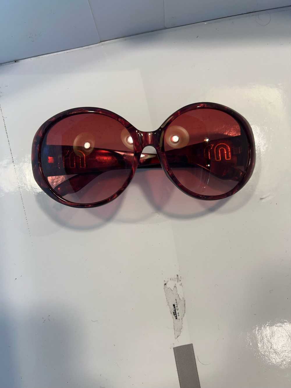 Miu Miu Miu Miu Burgundy Butterfly Sunglasses - image 5