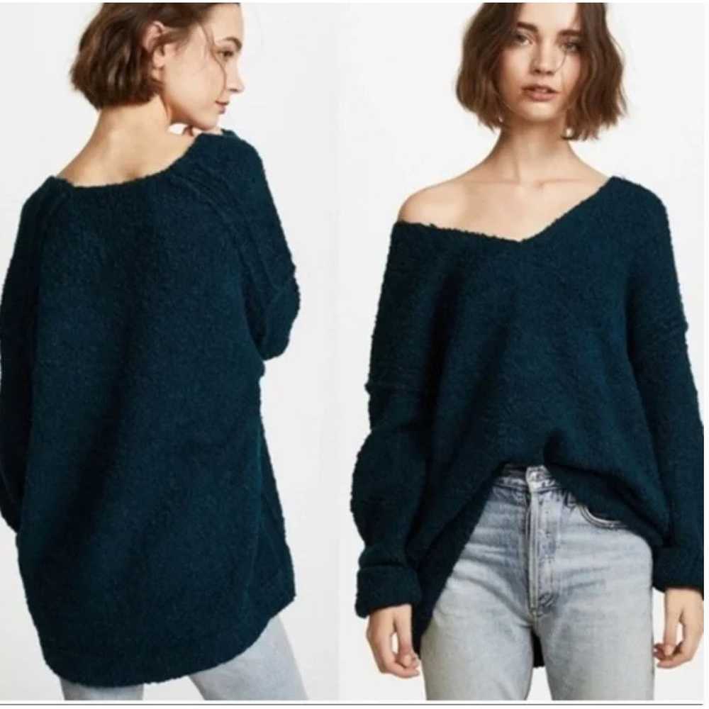 Free People FREE PEOPLE Lofty V-neck Pullover Swe… - image 1