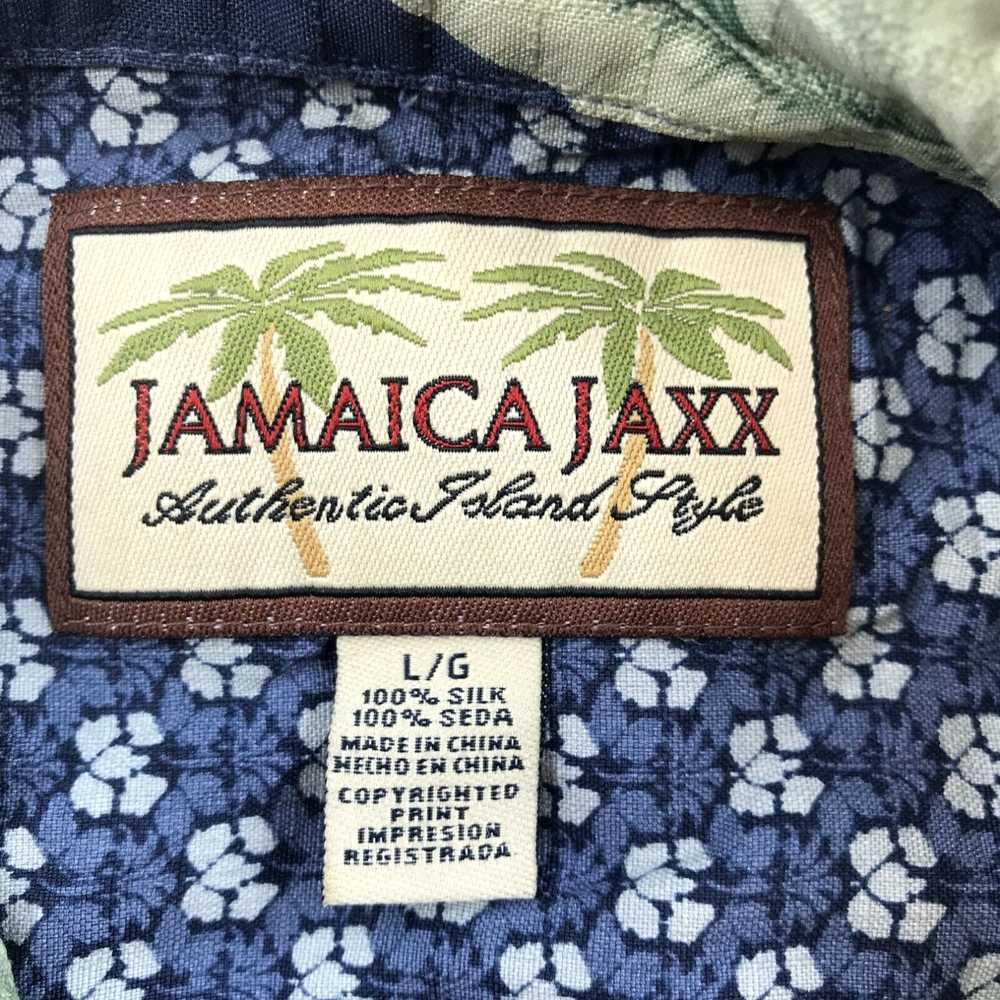 Vintage Jamaica Jaxx Shirt Adult Large Blue Silk … - image 2