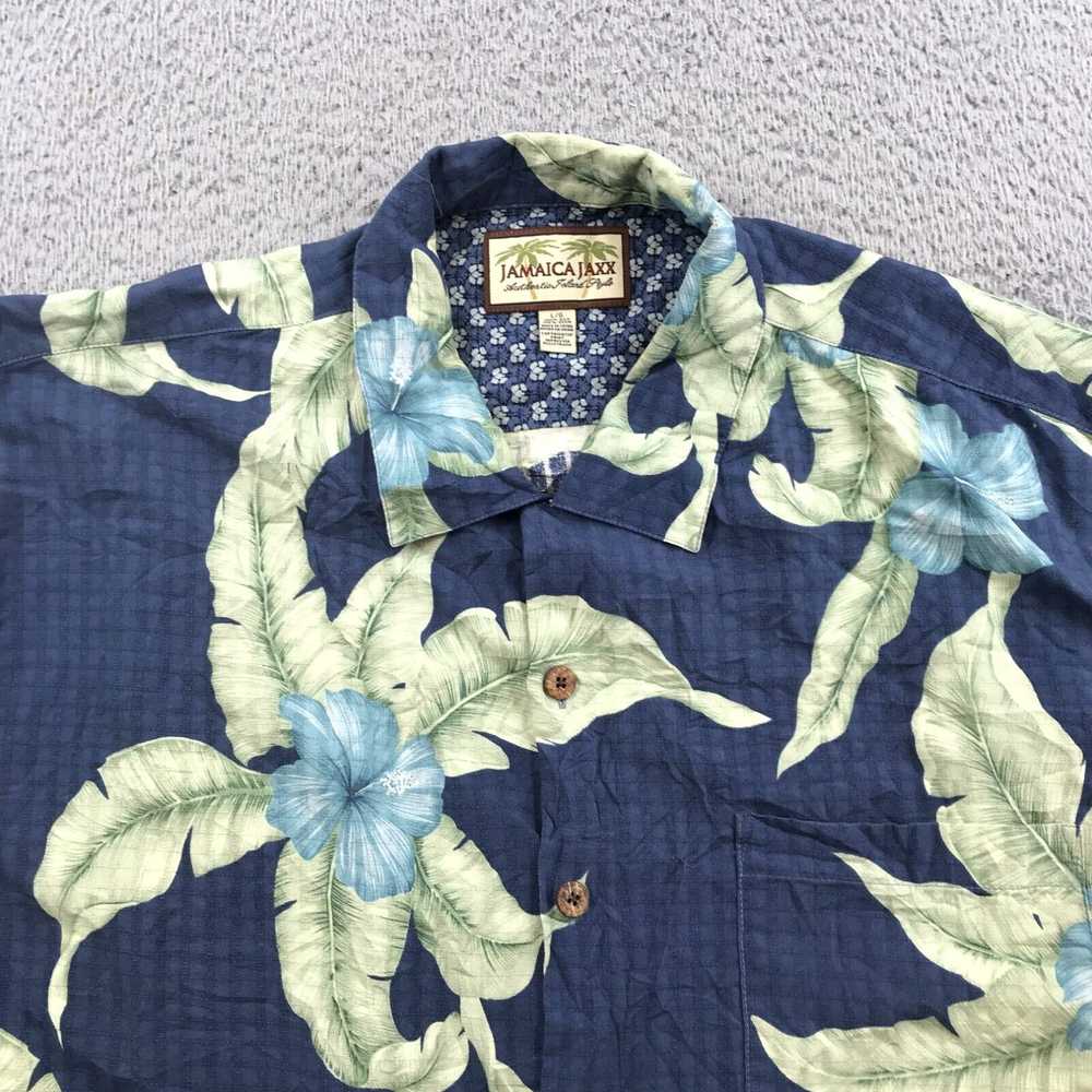 Vintage Jamaica Jaxx Shirt Adult Large Blue Silk … - image 3