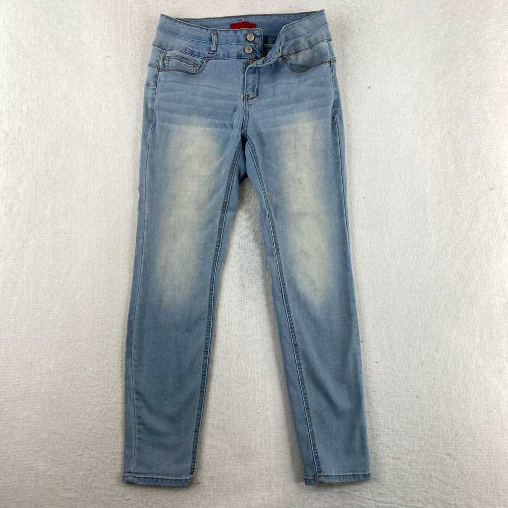 Vintage Wax Jeans Juniors Size 13 Blue Skinny Ank… - image 1
