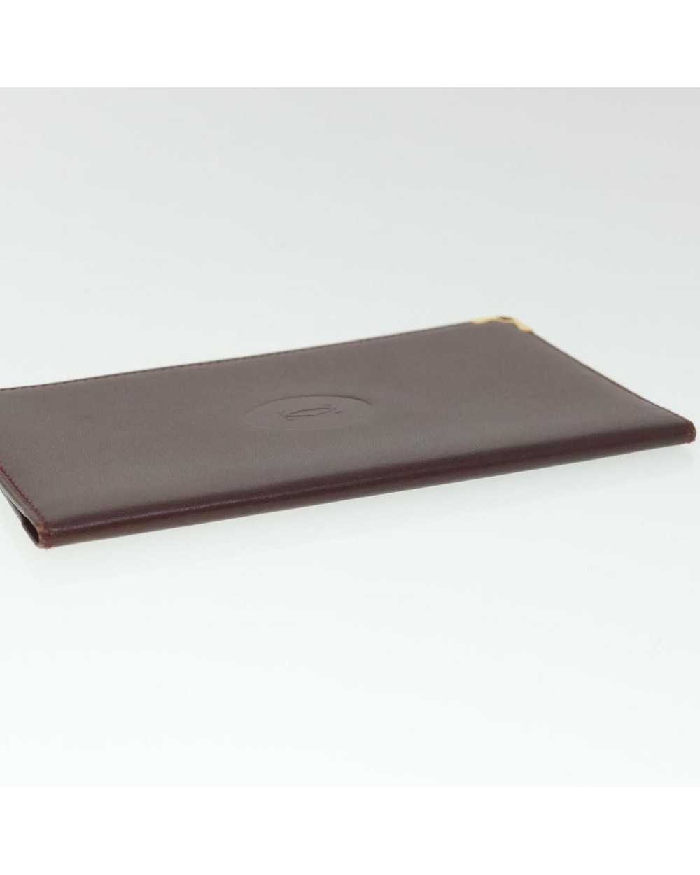 Cartier Leather Card Case in Wine Red - image 5