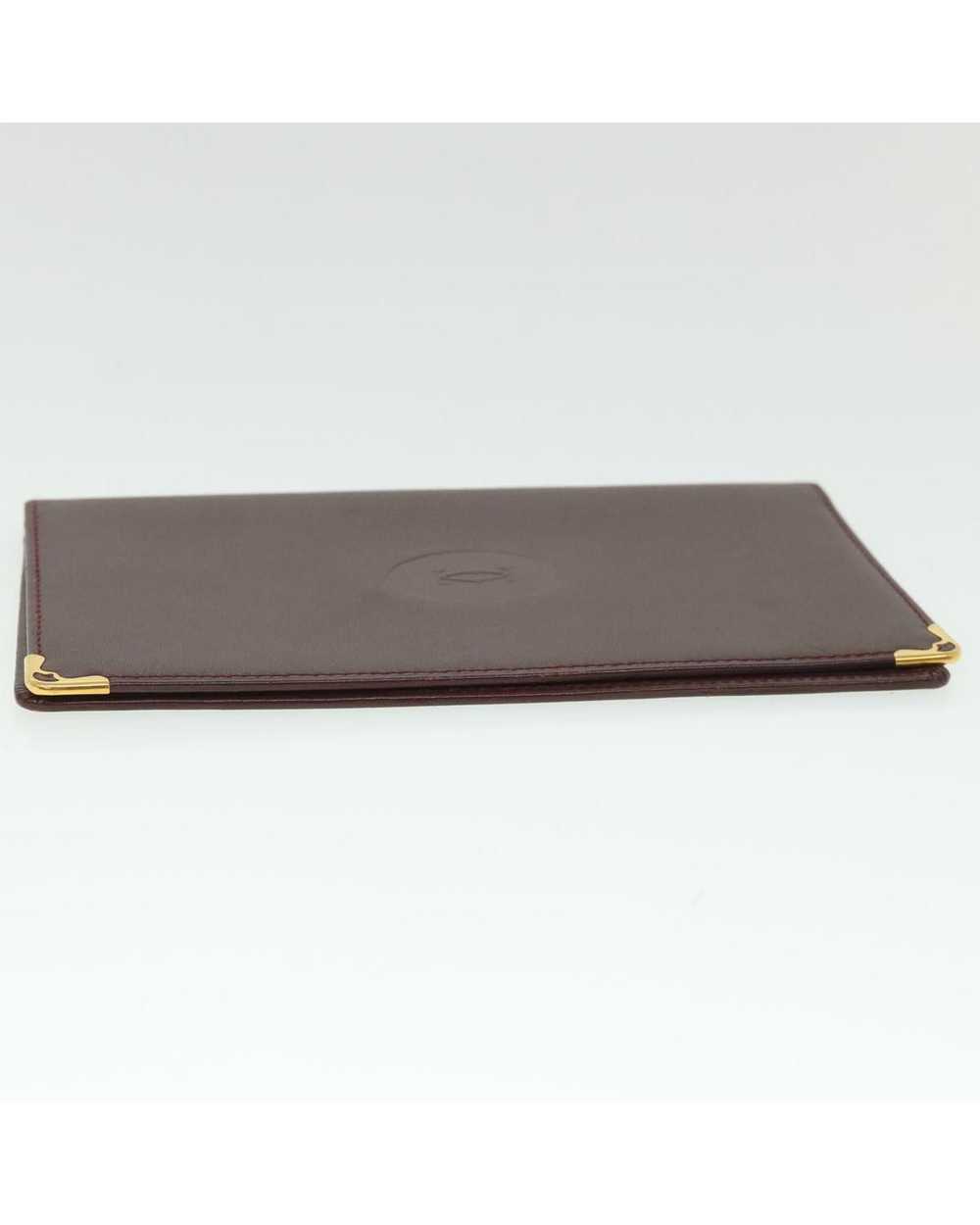 Cartier Leather Card Case in Wine Red - image 6