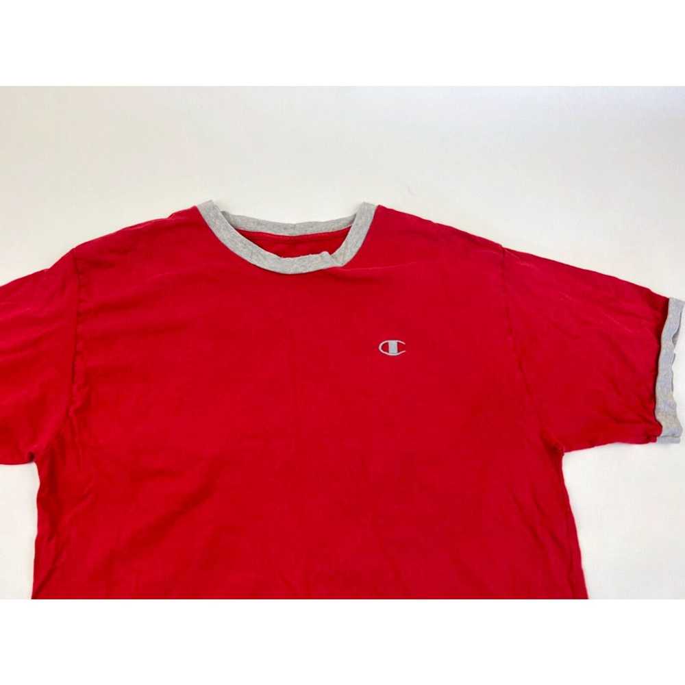 Champion Champion Shirt Size Medium M Red Gray Te… - image 2