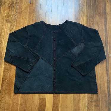 Vintage Leather patchwork jacket (Bode) - image 1