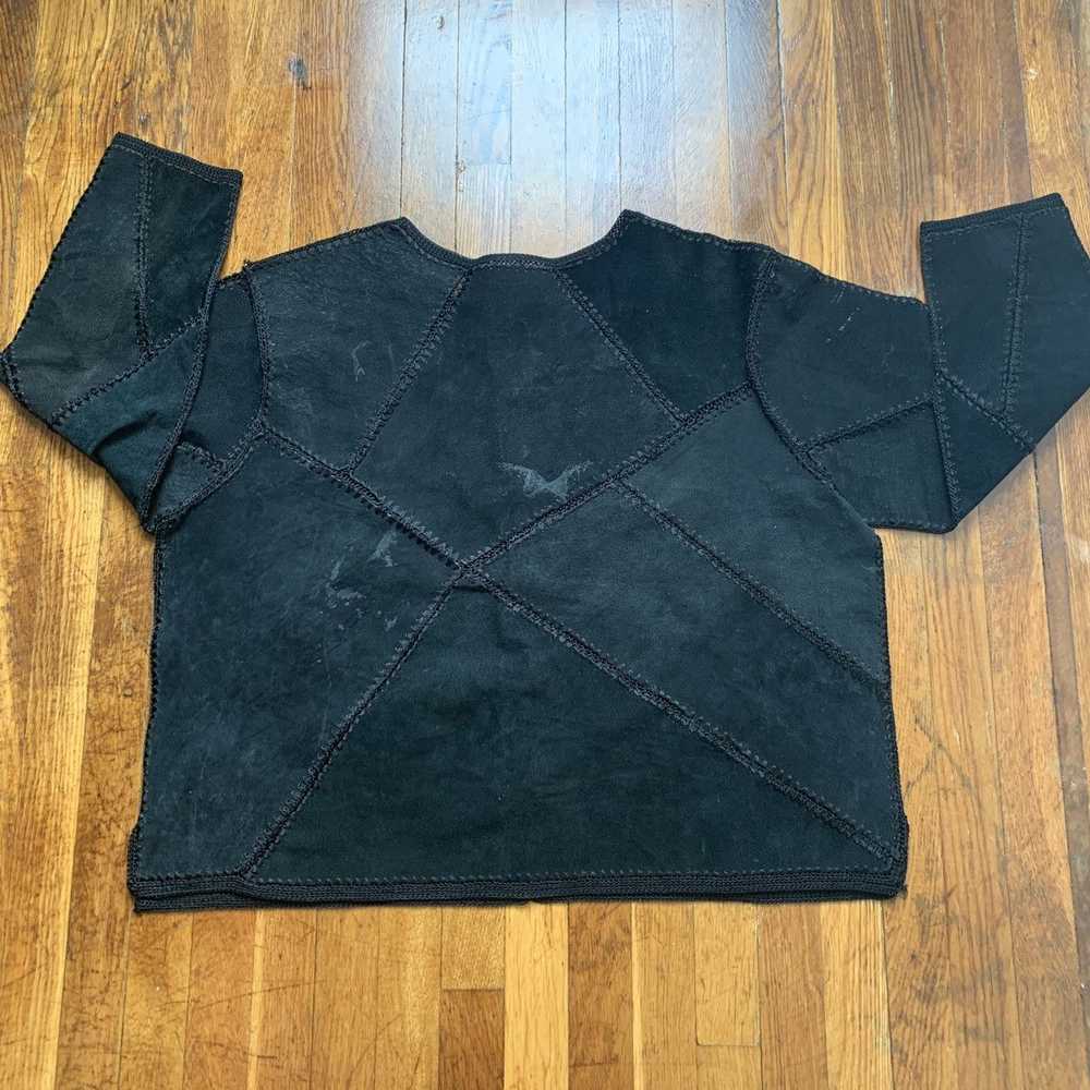 Vintage Leather patchwork jacket (Bode) - image 5