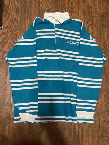 Absurd Absurd Blue Striped Rugby Shirt - image 1