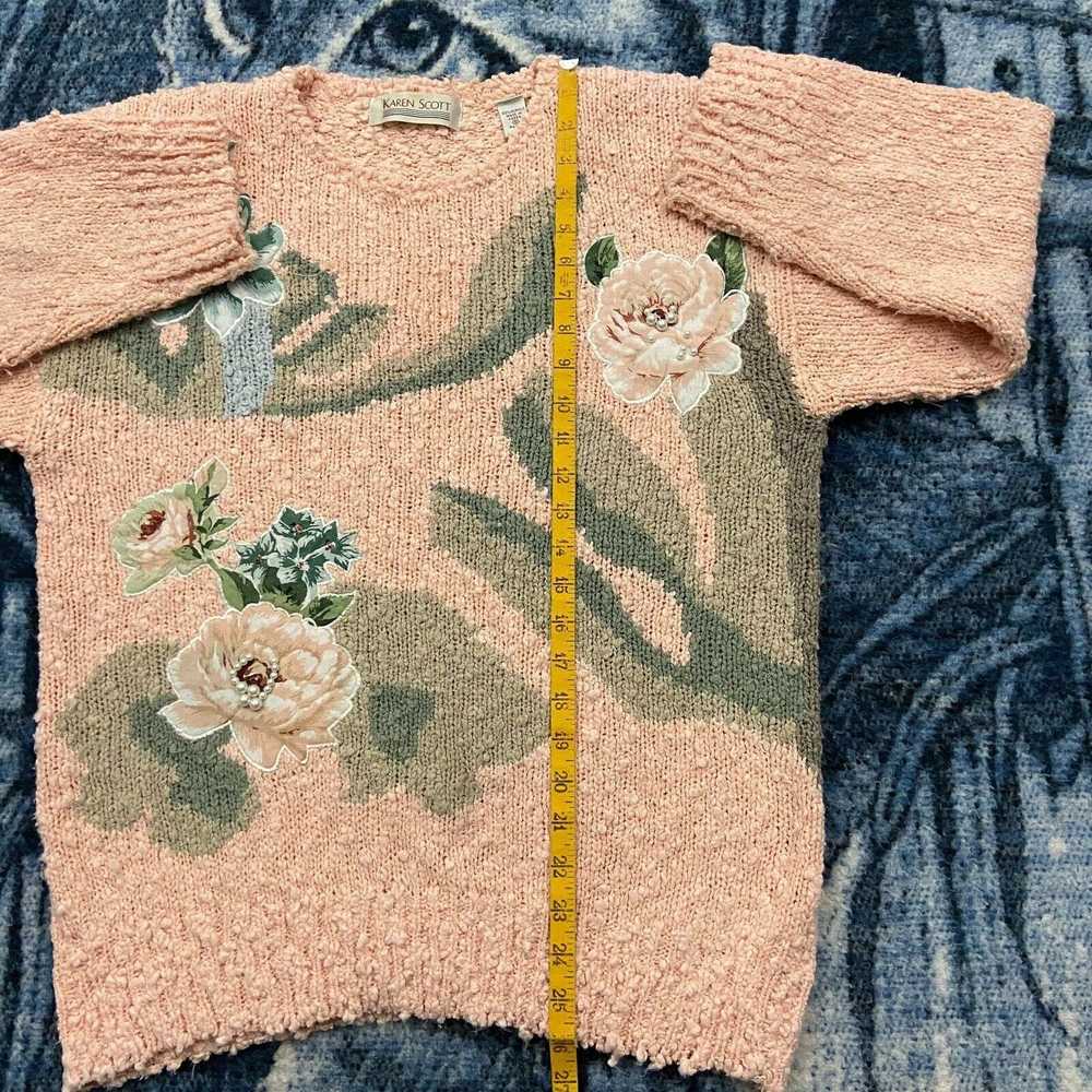 Streetwear × Vintage Vintage Floral Sweater Acryl… - image 8