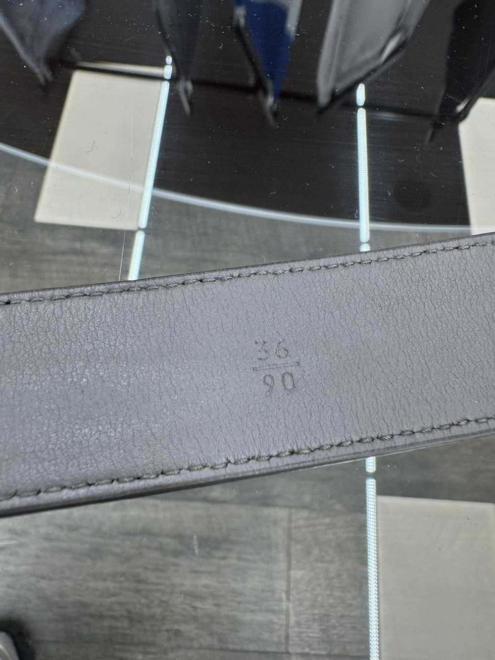 Prada Saffiano Triangle Logo Leather Belt (34) - image 4