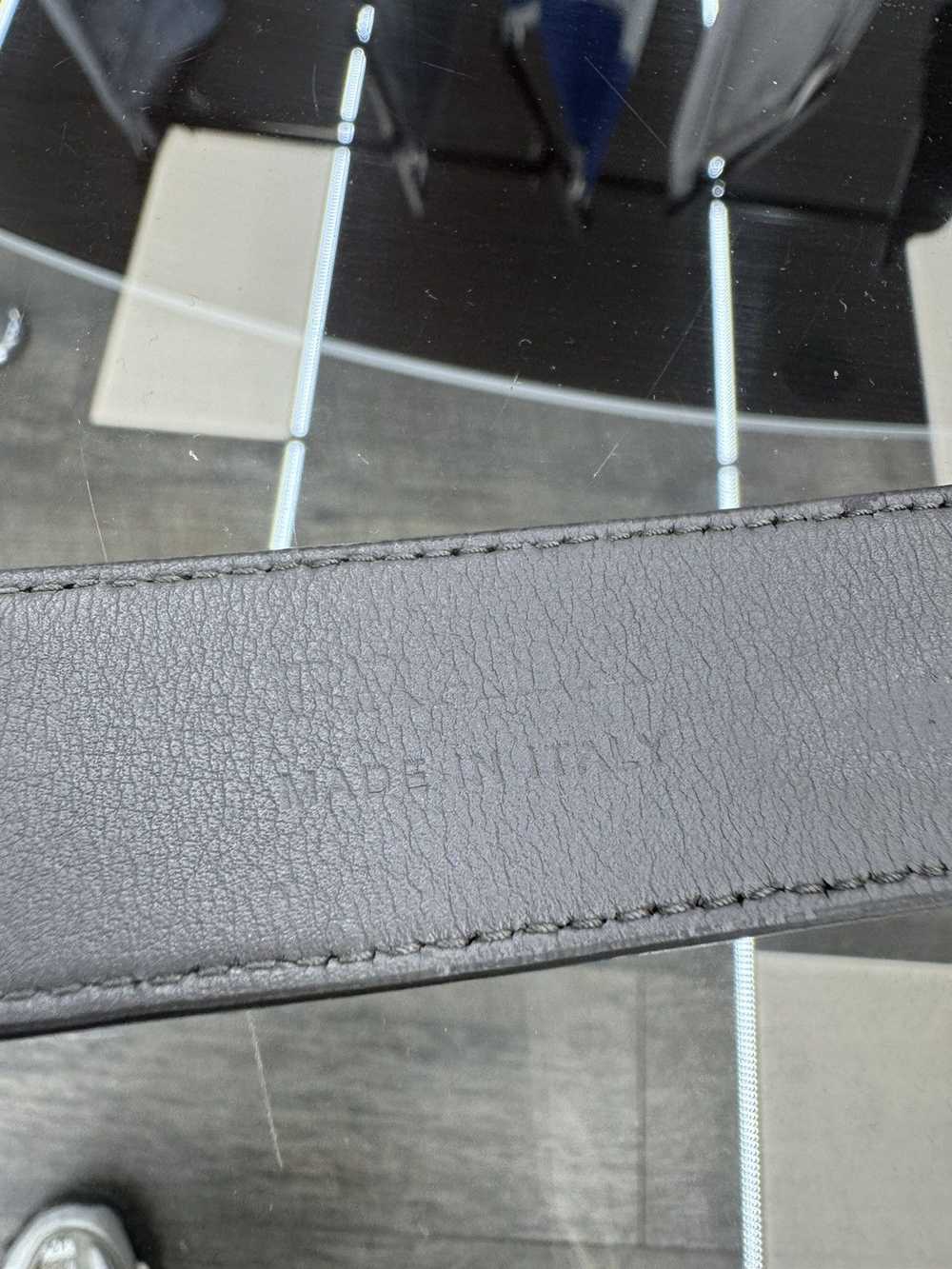 Prada Saffiano Triangle Logo Leather Belt (34) - image 5