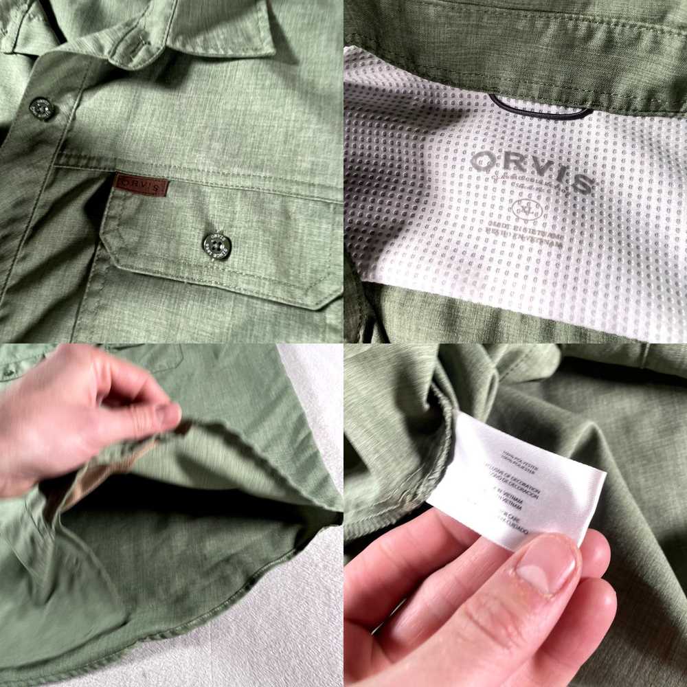 Orvis Orvis Shirt Mens Extra Large Green Button D… - image 4