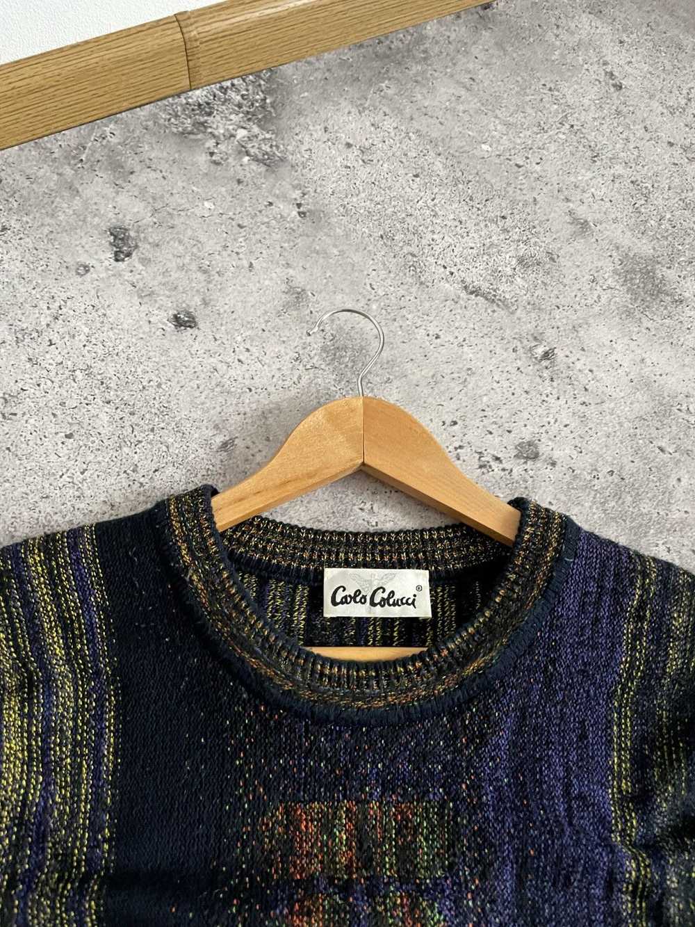 Carlo Colucci × Coloured Cable Knit Sweater Vinta… - image 4