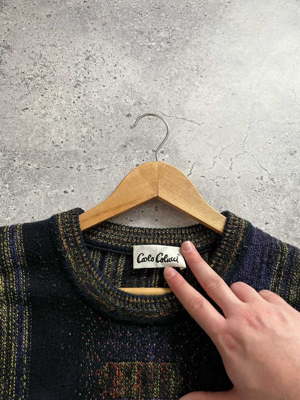 Carlo Colucci × Coloured Cable Knit Sweater Vinta… - image 5