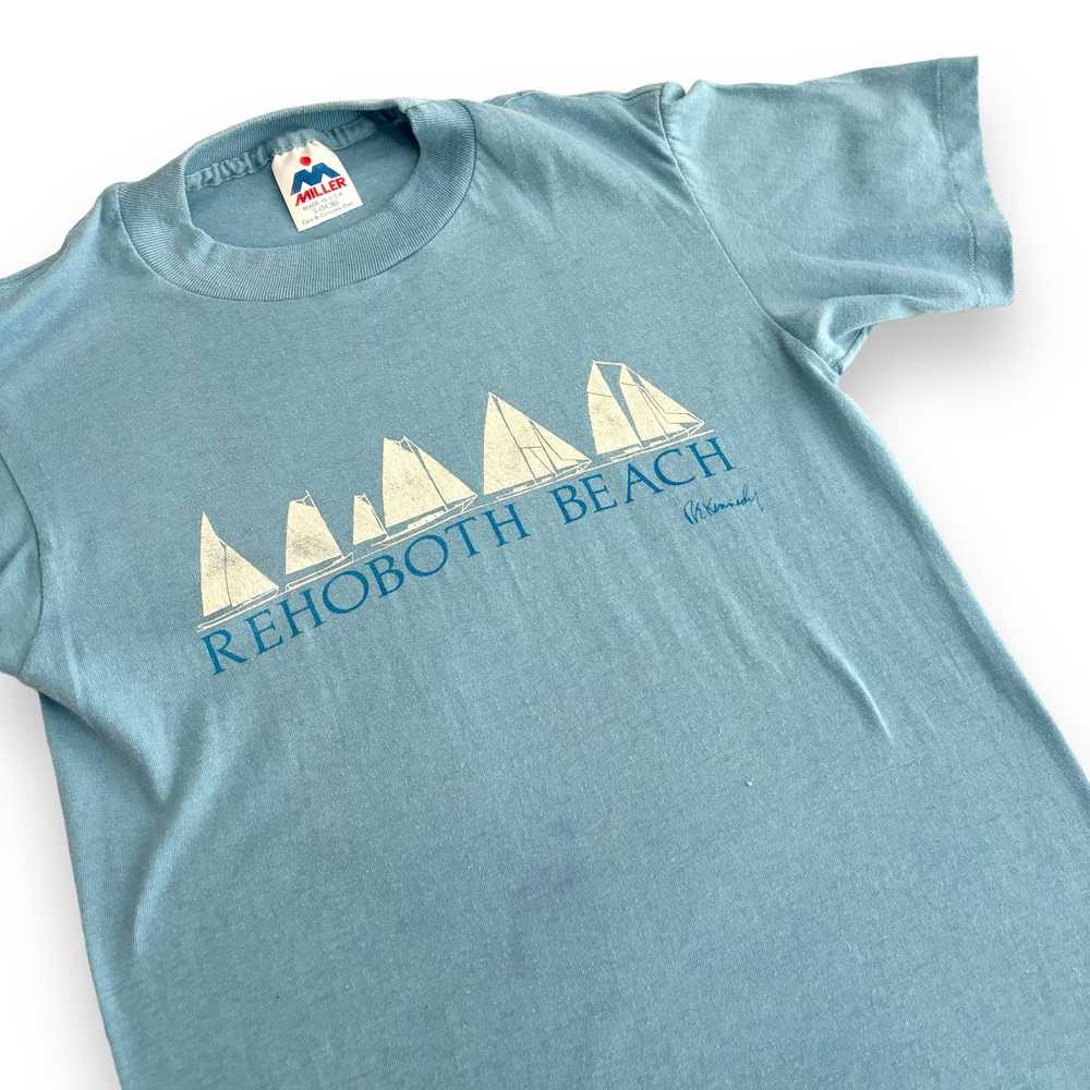 Vintage Vtg 80s Rehoboth Beach T-Shirt Single Sti… - image 1
