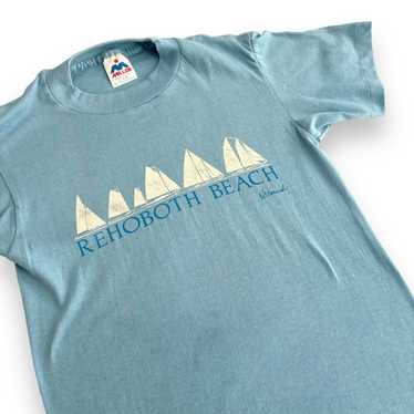Vintage Vtg 80s Rehoboth Beach T-Shirt Single Stit