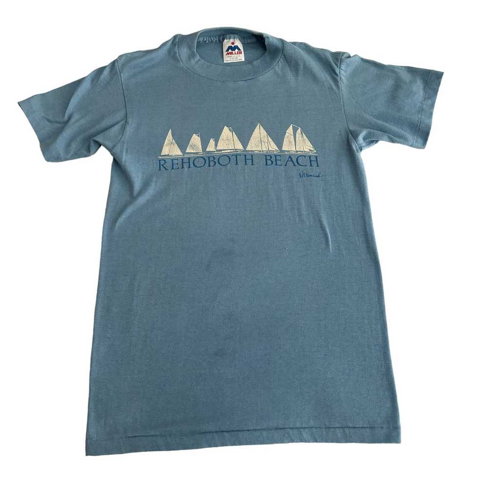 Vintage Vtg 80s Rehoboth Beach T-Shirt Single Sti… - image 2
