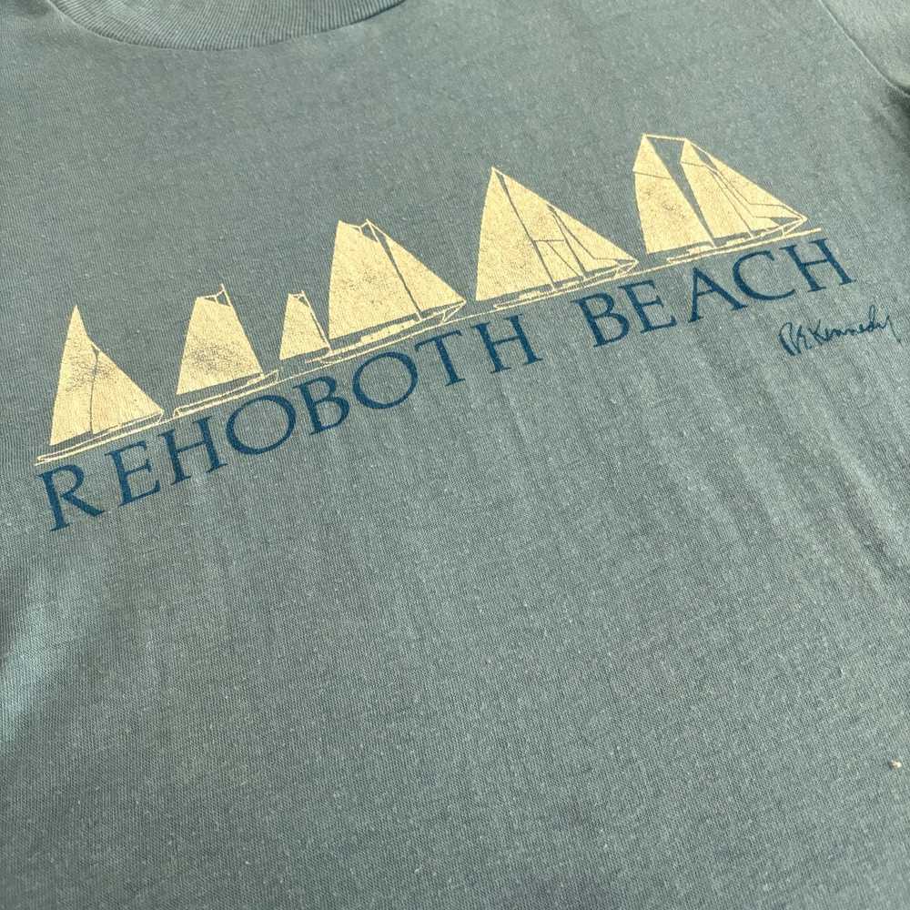 Vintage Vtg 80s Rehoboth Beach T-Shirt Single Sti… - image 4