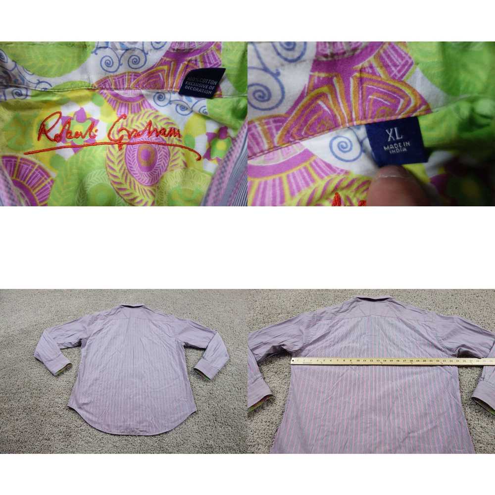 Robert Graham Robert Graham Shirt Mens XL Pink Bu… - image 4