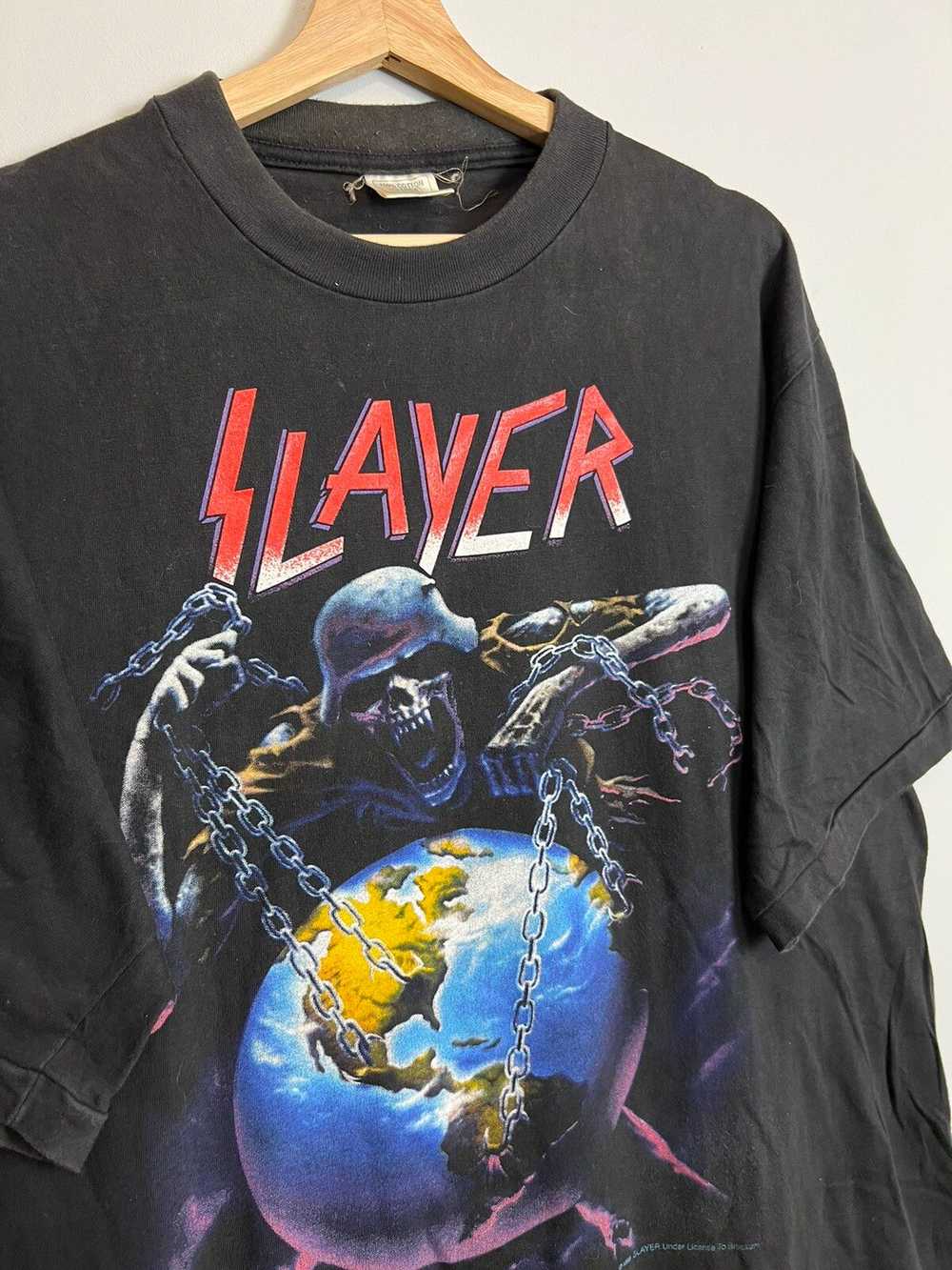 Band Tees × Slayer × Vintage Rare Vintage 90s Sla… - image 3
