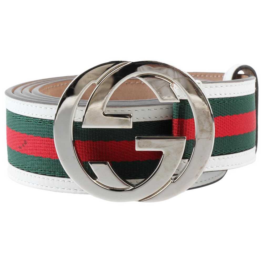 Gucci Interlocking Buckle leather belt - image 1