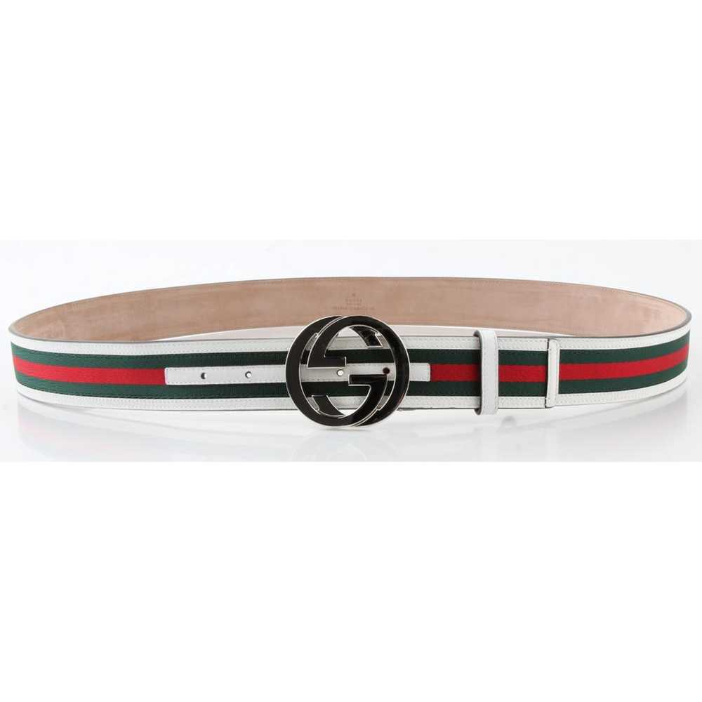 Gucci Interlocking Buckle leather belt - image 2