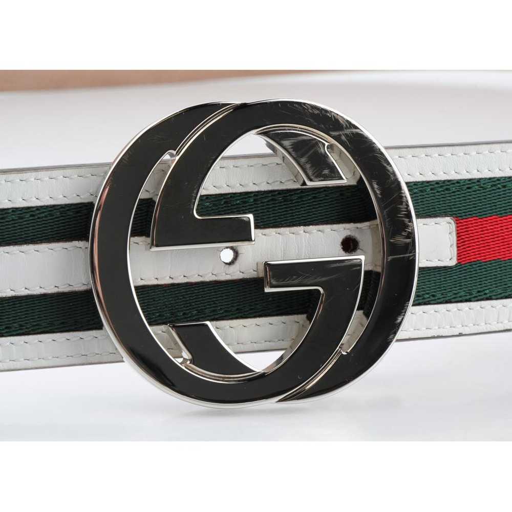 Gucci Interlocking Buckle leather belt - image 3