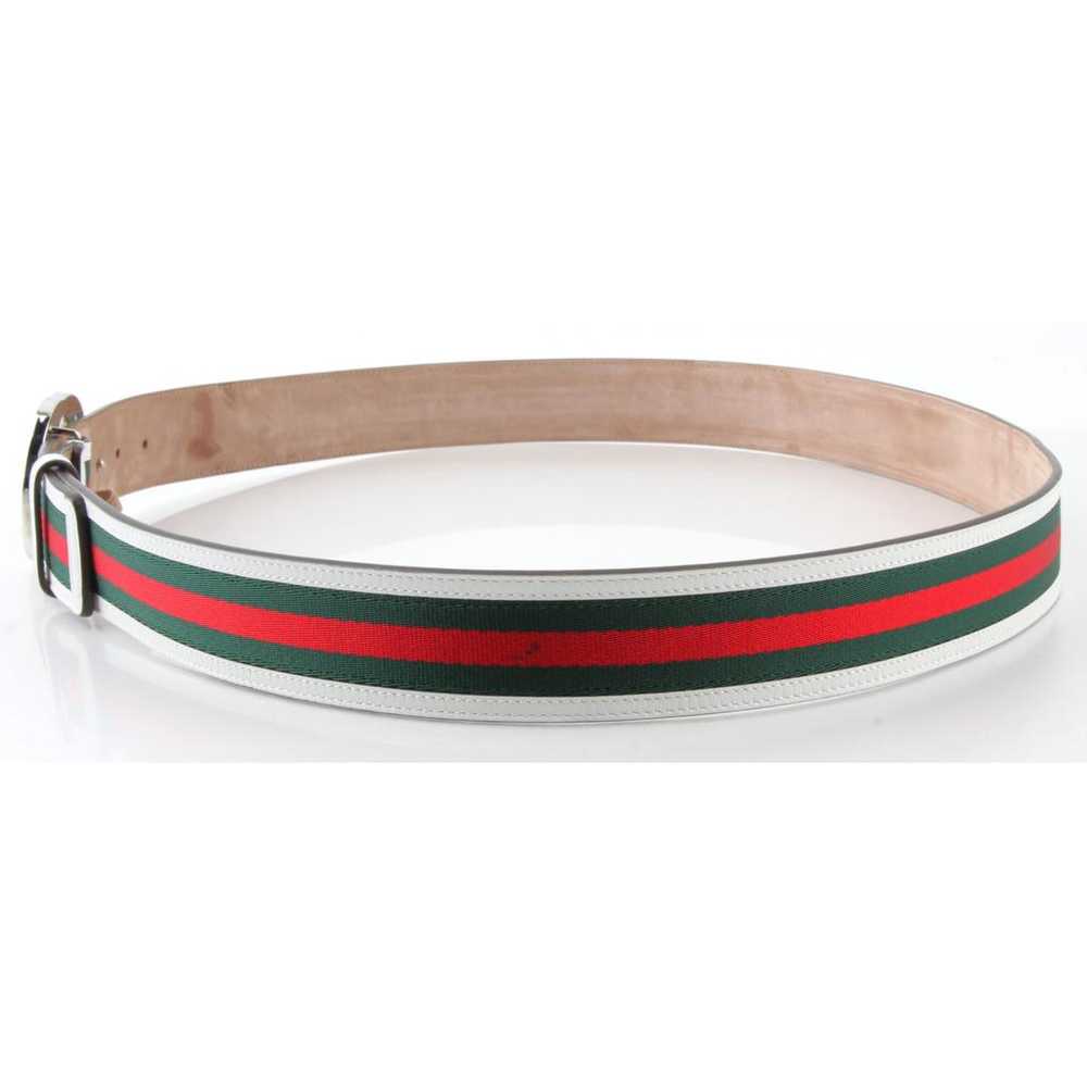 Gucci Interlocking Buckle leather belt - image 7